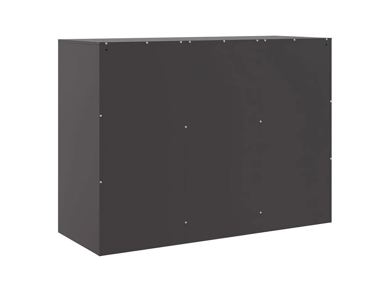 Buffet noir 99x39x73 cm acier