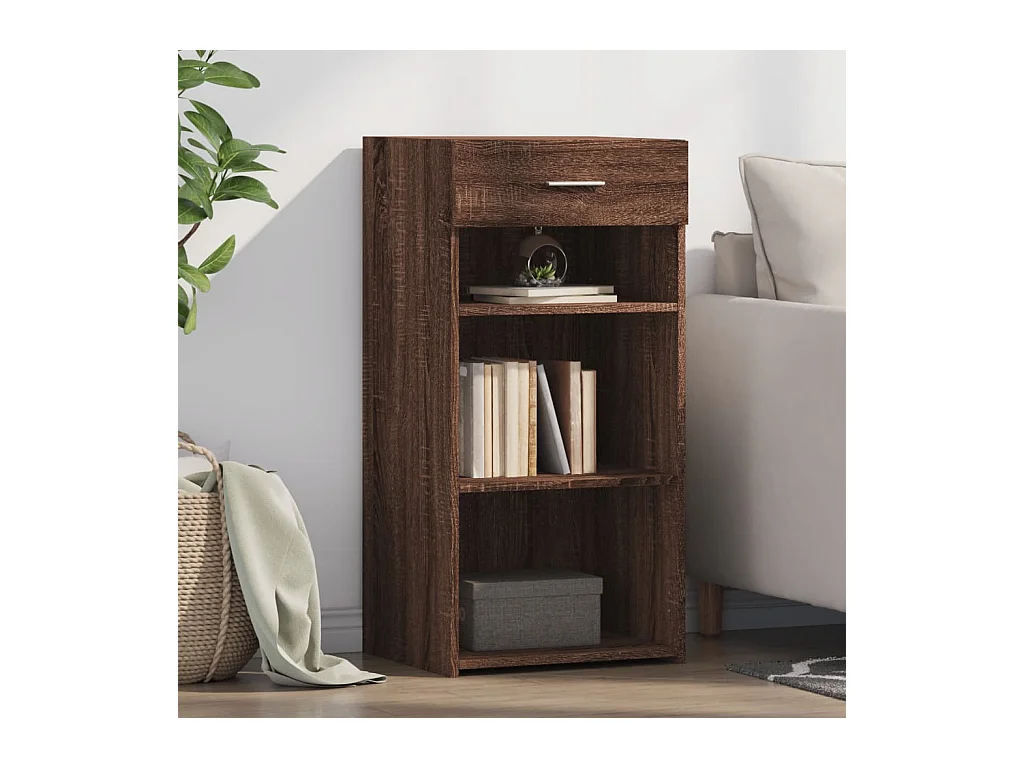 Buffet chêne marron 45x42,5x93 cm bois d'ingénierie