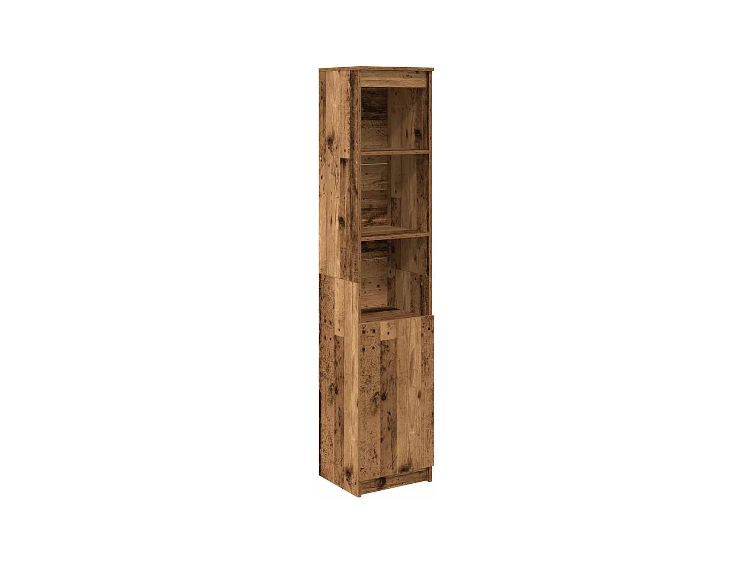 Buffet haut 37,5x35x180 cm vieux bois bois d'ingénierie
