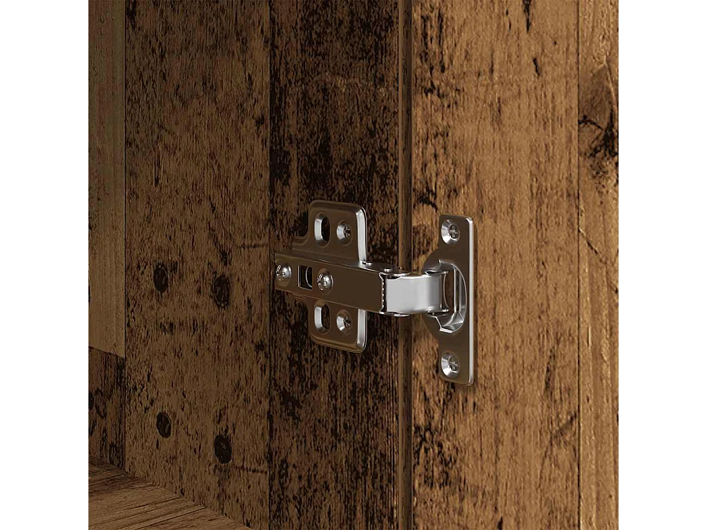 Buffet haut 37,5x35x180 cm vieux bois bois d'ingénierie