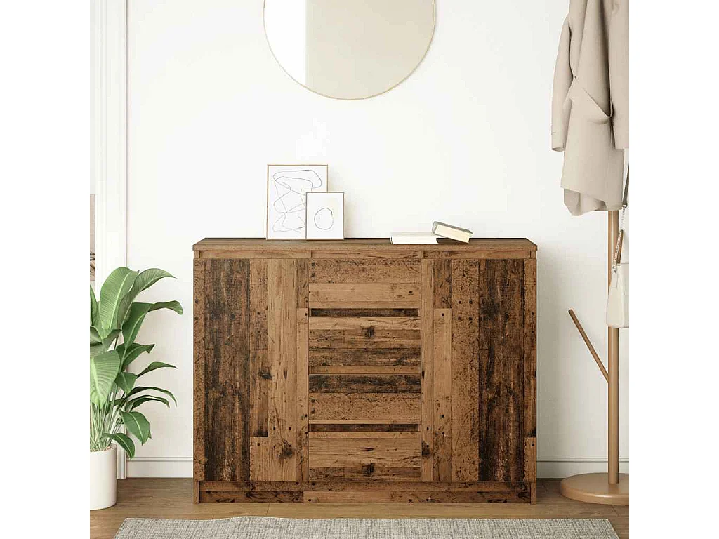 Aparador com gavetas 100,5x35x76cm deriv. madeira madeira velha