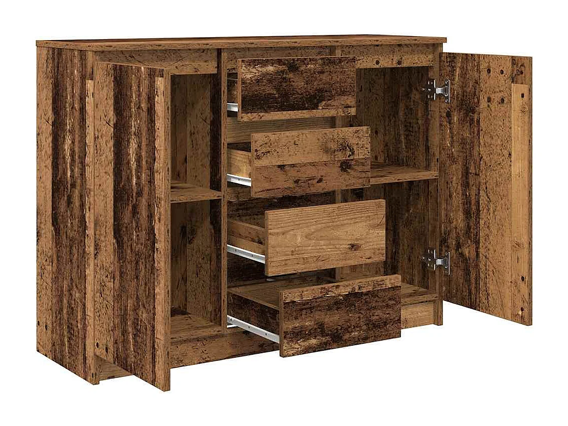 Aparador com gavetas 100,5x35x76cm deriv. madeira madeira velha