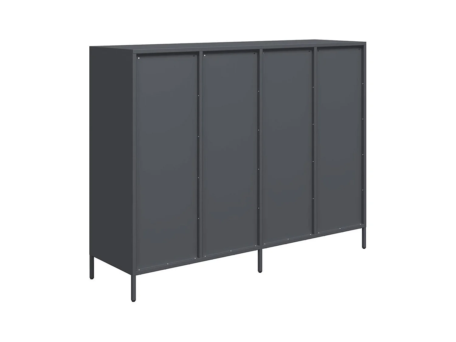 Buffet anthracite 135x39x103,5 cm acier laminé à froid
