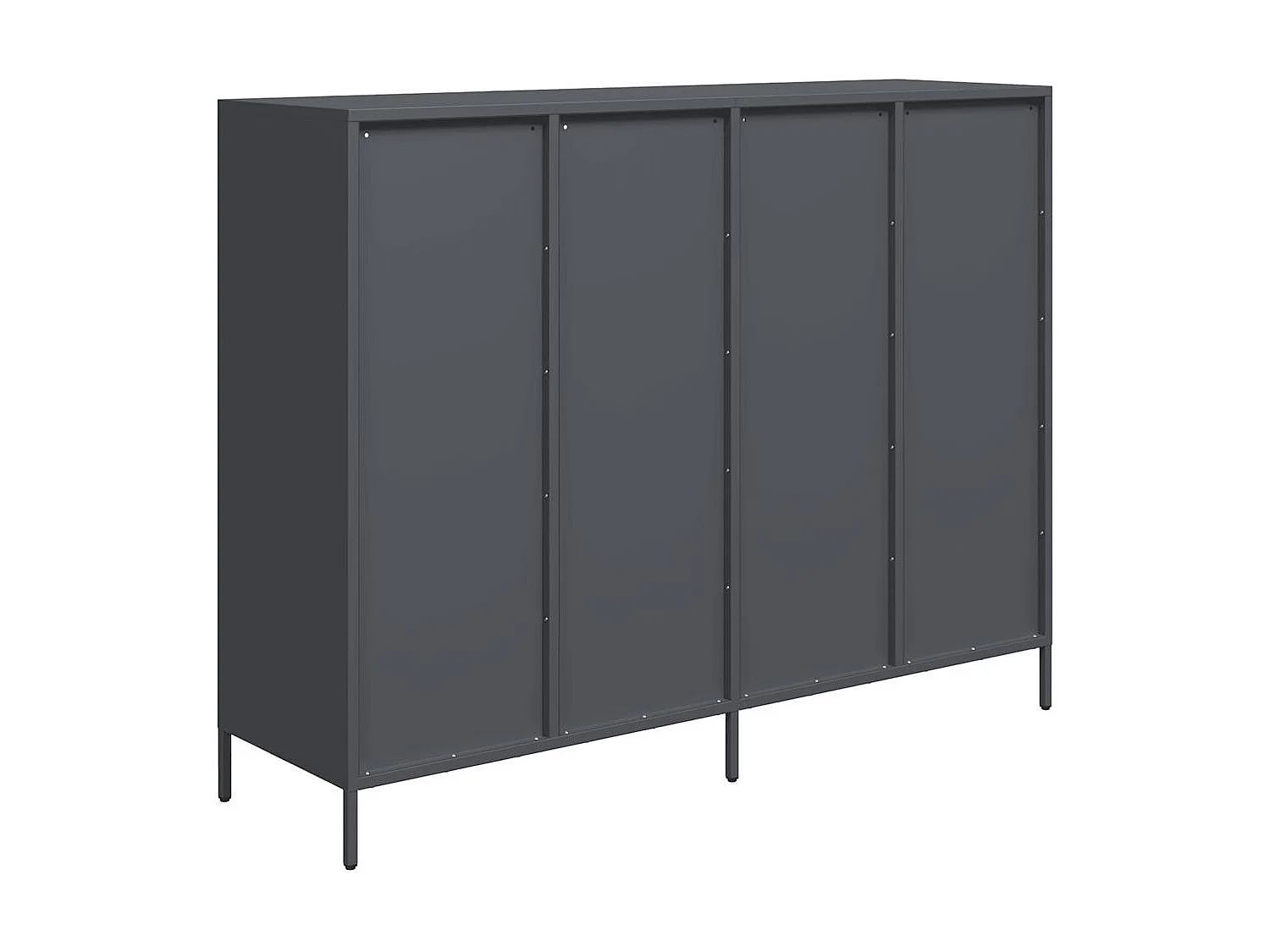 Buffet anthracite 135x39x103,5 cm acier laminé à froid
