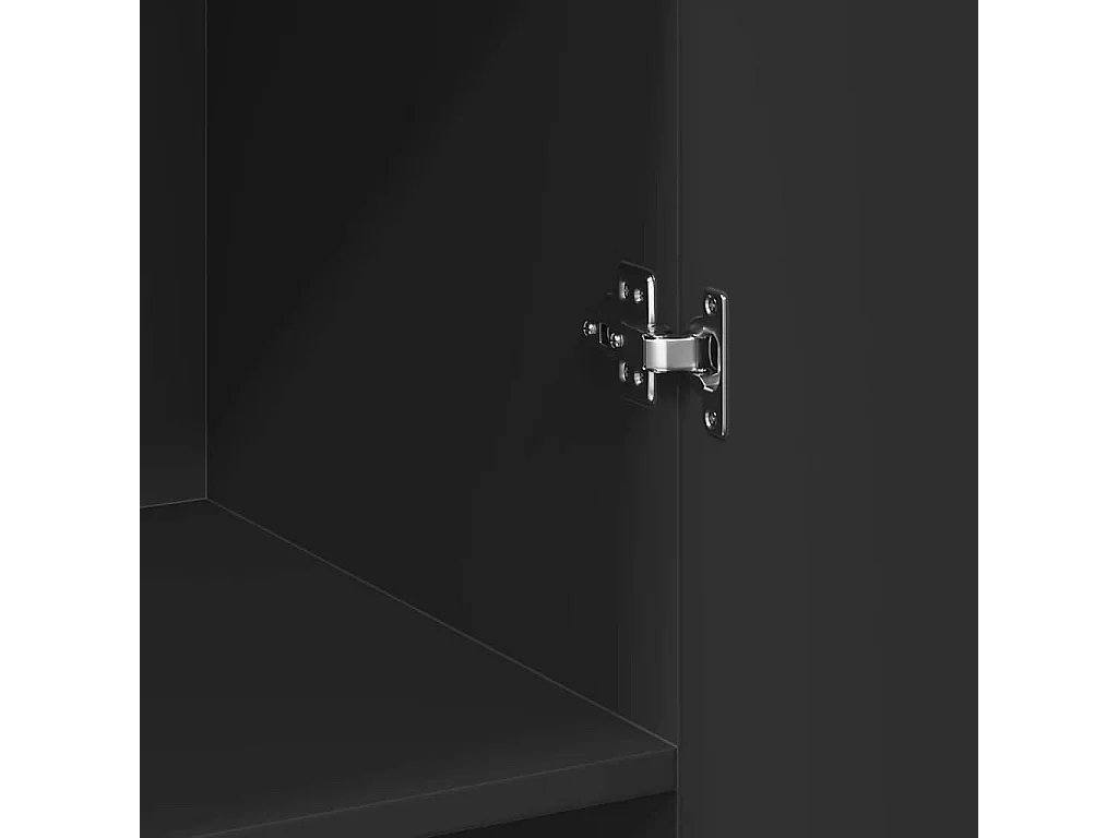 Buffet haut noir 70x42,5x185 cm bois d'ingénierie