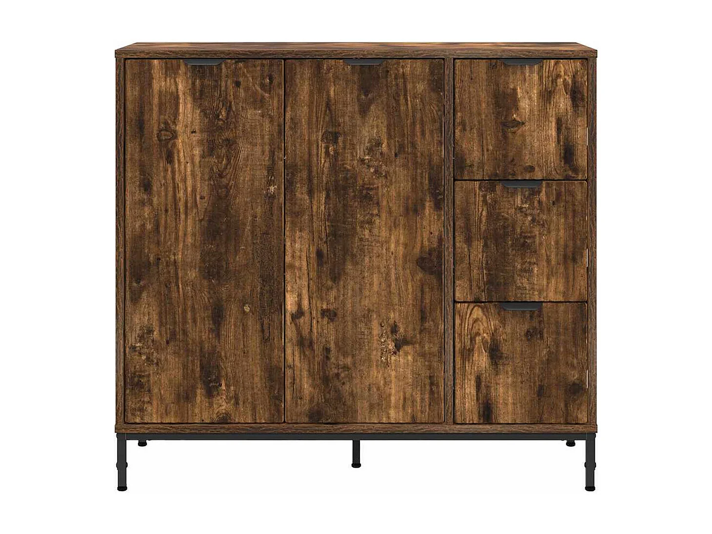 Buffet Chêne fumé 89,5 x 33 x 82 cm Bois d'ingénierie