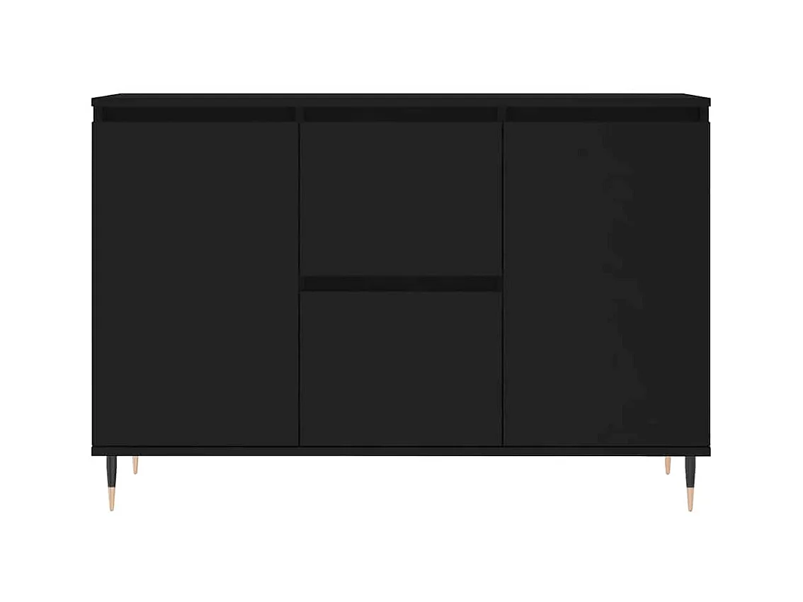 Buffet noir 101,5x35x70 cm bois d’ingénierie