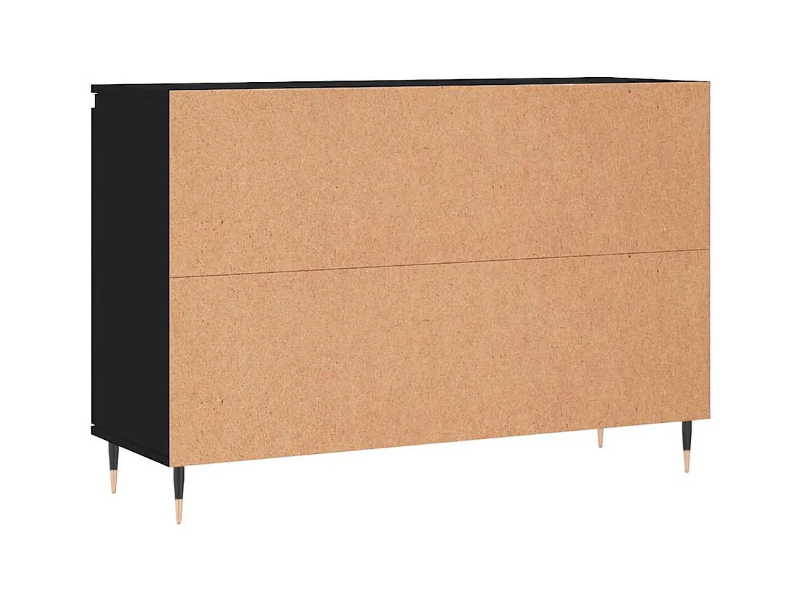 Buffet noir 101,5x35x70 cm bois d’ingénierie
