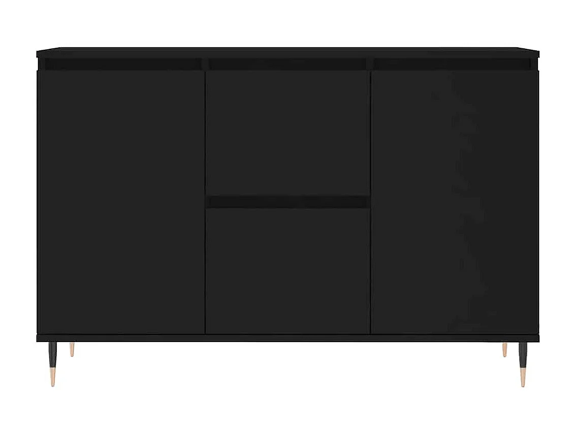Buffet noir 101,5x35x70 cm bois d’ingénierie