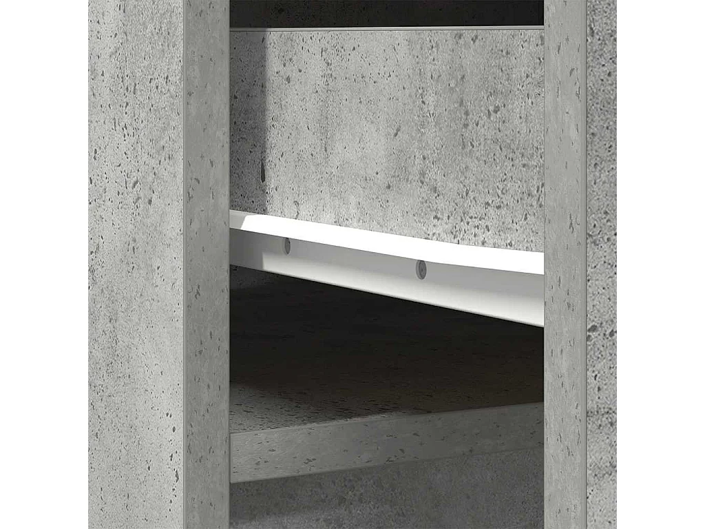 Buffet haut gris béton 37,5x35x180 cm bois d'ingénierie