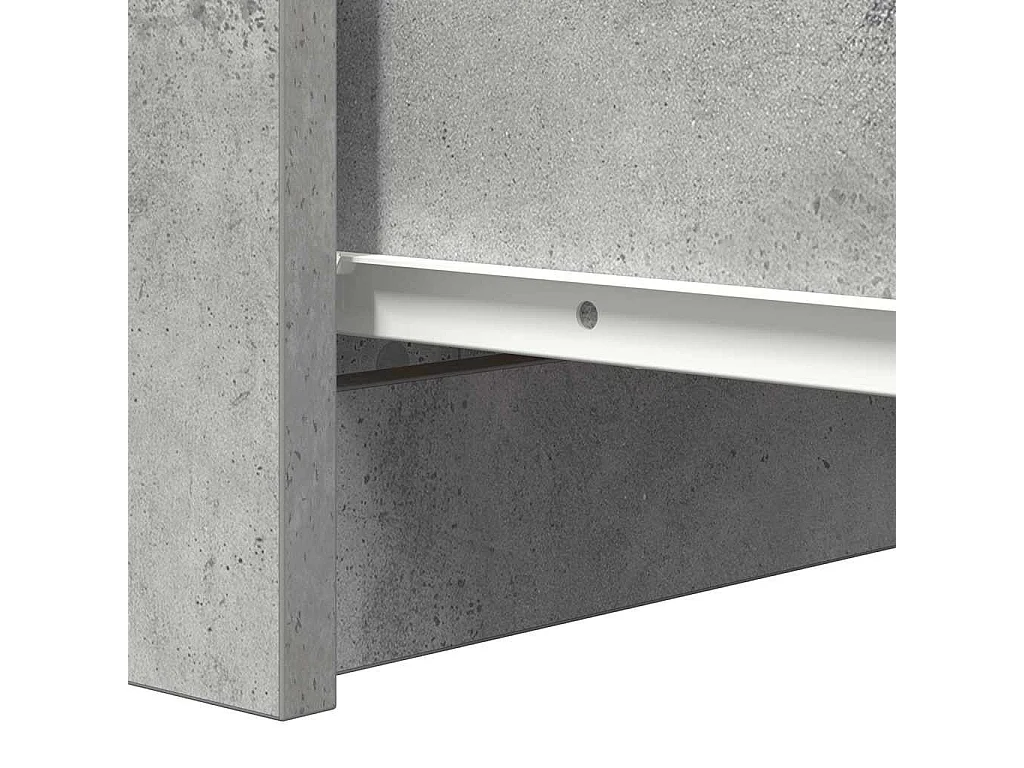 Buffet gris béton 37,5x35x76 cm bois d'ingénierie