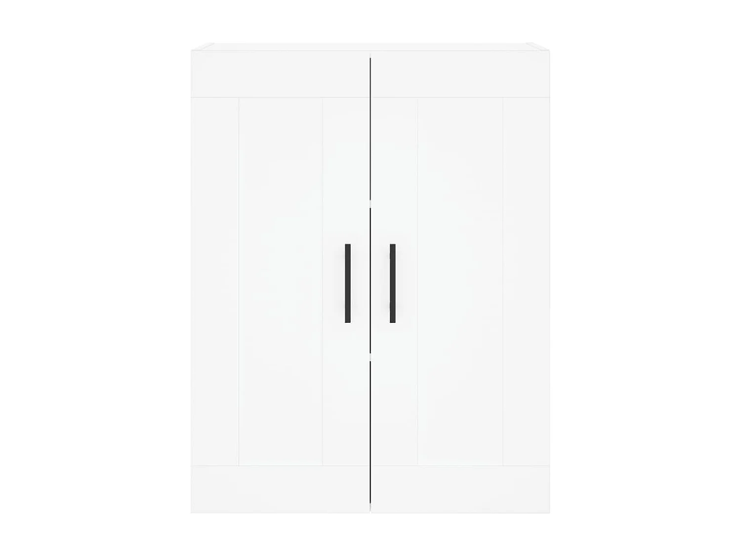 Aparador alto madera contrachapada blanco 69,5x34x180 cm