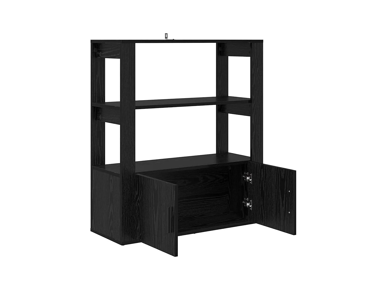 Buffet Chêne noir 30 x 80 x 90 cm Bois d'ingénierie