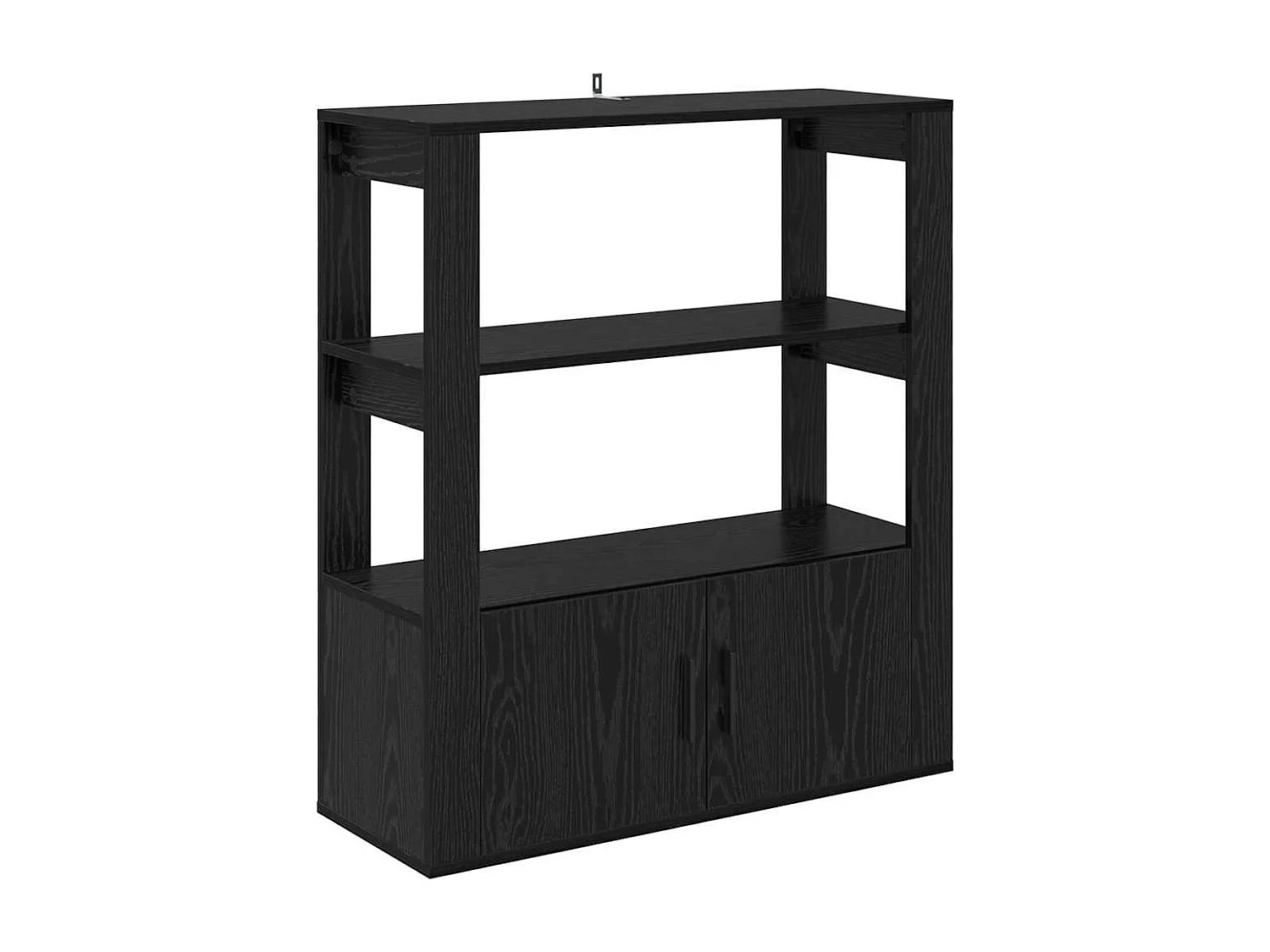 Buffet Chêne noir 30 x 80 x 90 cm Bois d'ingénierie