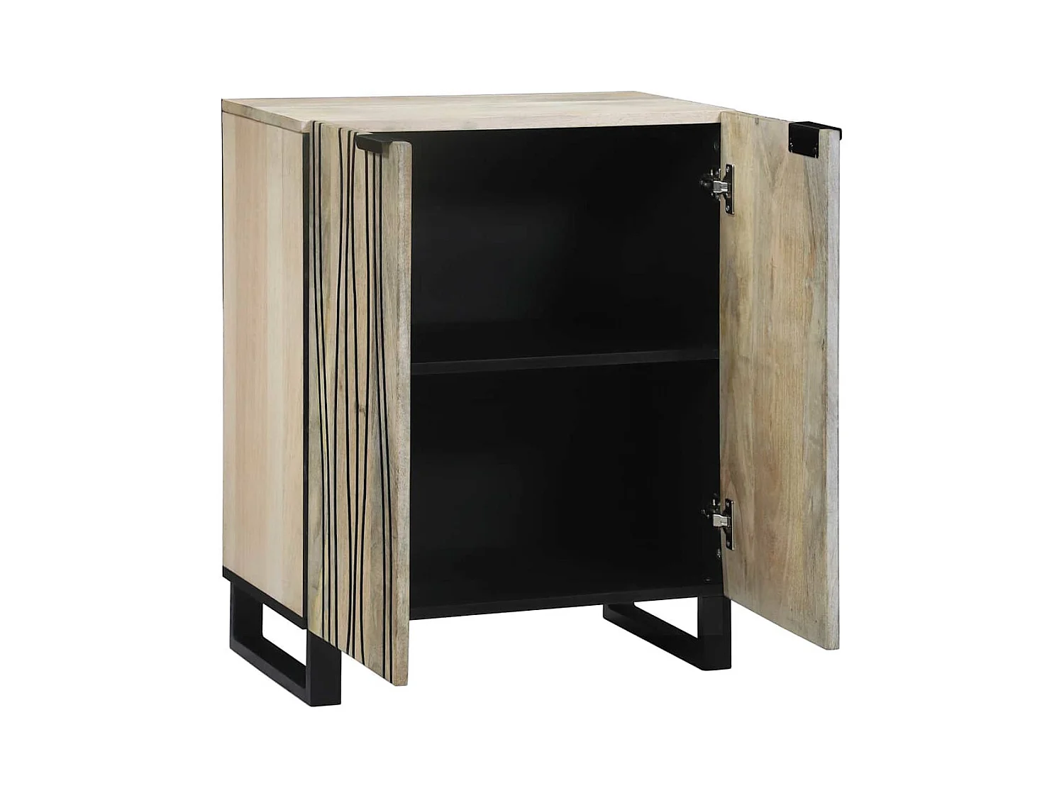 Buffet Blanc 60 x 33.5 x 75 cm Bois de manguier massif