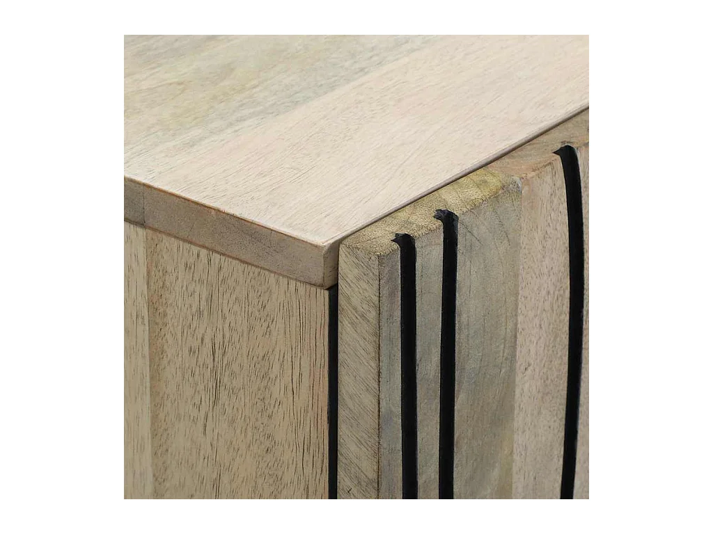 Buffet Blanc 60 x 33.5 x 75 cm Bois de manguier massif