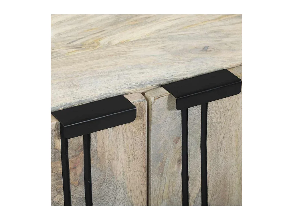 Buffet Blanc 60 x 33.5 x 75 cm Bois de manguier massif