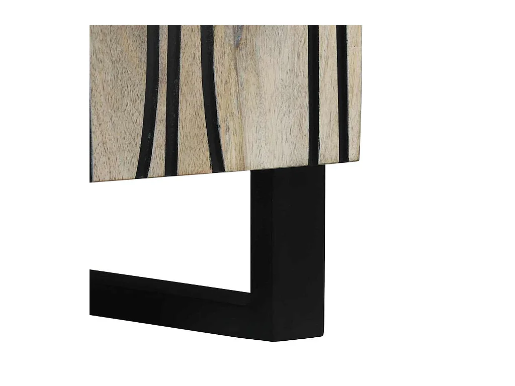 Buffet Blanc 60 x 33.5 x 75 cm Bois de manguier massif