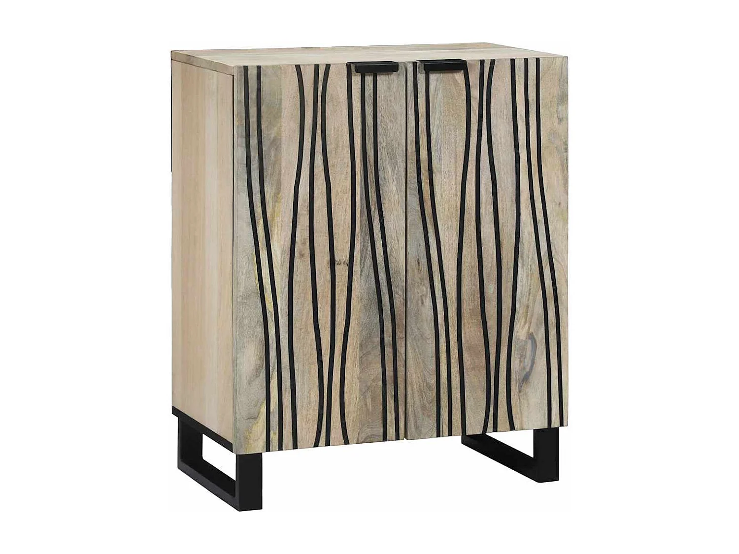 Buffet Blanc 60 x 33.5 x 75 cm Bois de manguier massif