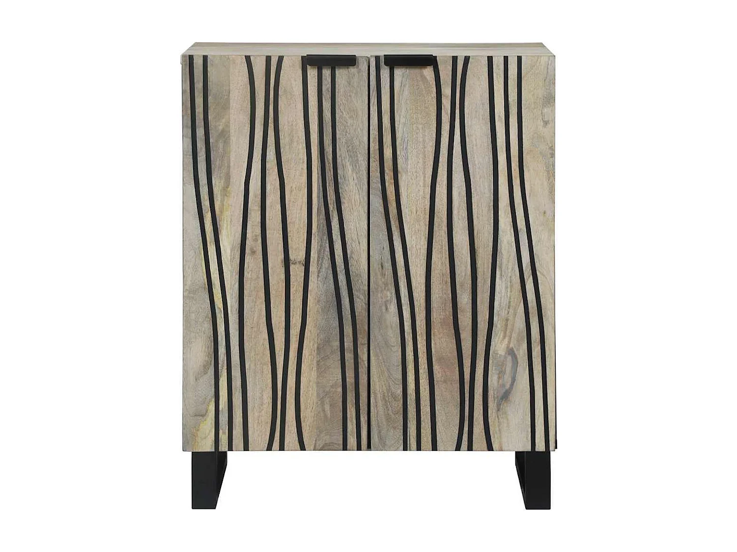 Buffet Blanc 60 x 33.5 x 75 cm Bois de manguier massif