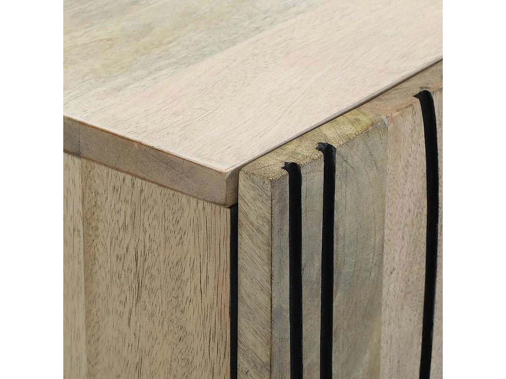 Buffet Blanc 60 x 33.5 x 75 cm Bois de manguier massif