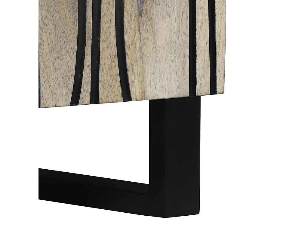 Buffet Blanc 60 x 33.5 x 75 cm Bois de manguier massif