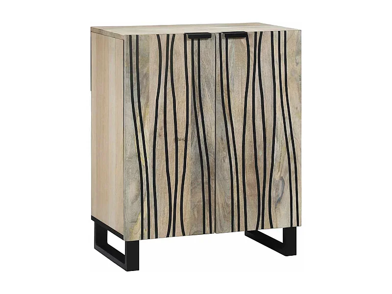 Buffet Blanc 60 x 33.5 x 75 cm Bois de manguier massif