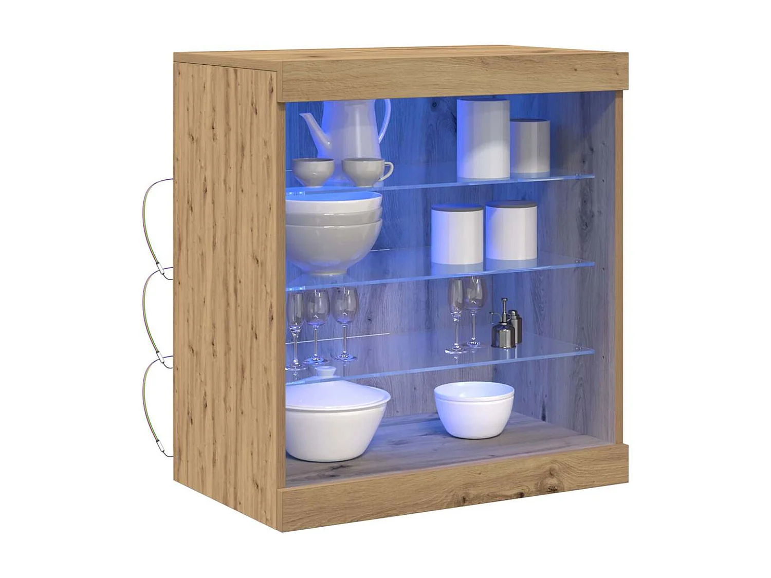 Buffet chêne artisanal 60.5 x 37 x 67 cm Bois d'ingénierie