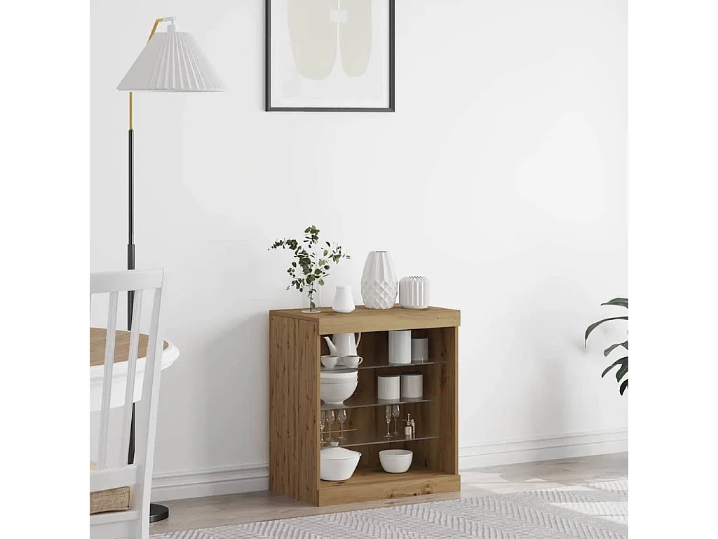 Buffet chêne artisanal 60.5 x 37 x 67 cm Bois d'ingénierie