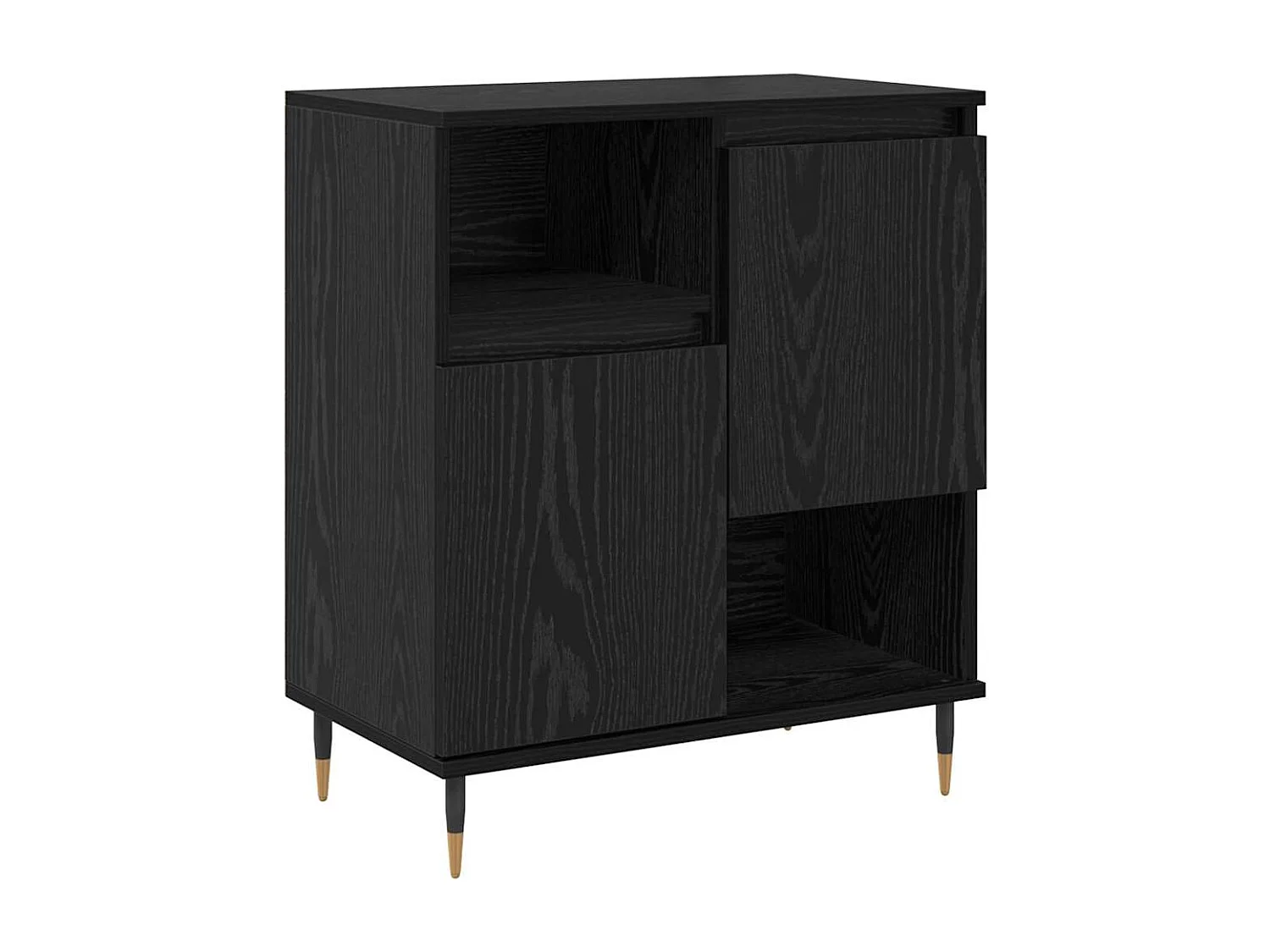 Buffets 2 pièces Chêne noir 120 x 35 x 70 cm Bois d'ingénierie