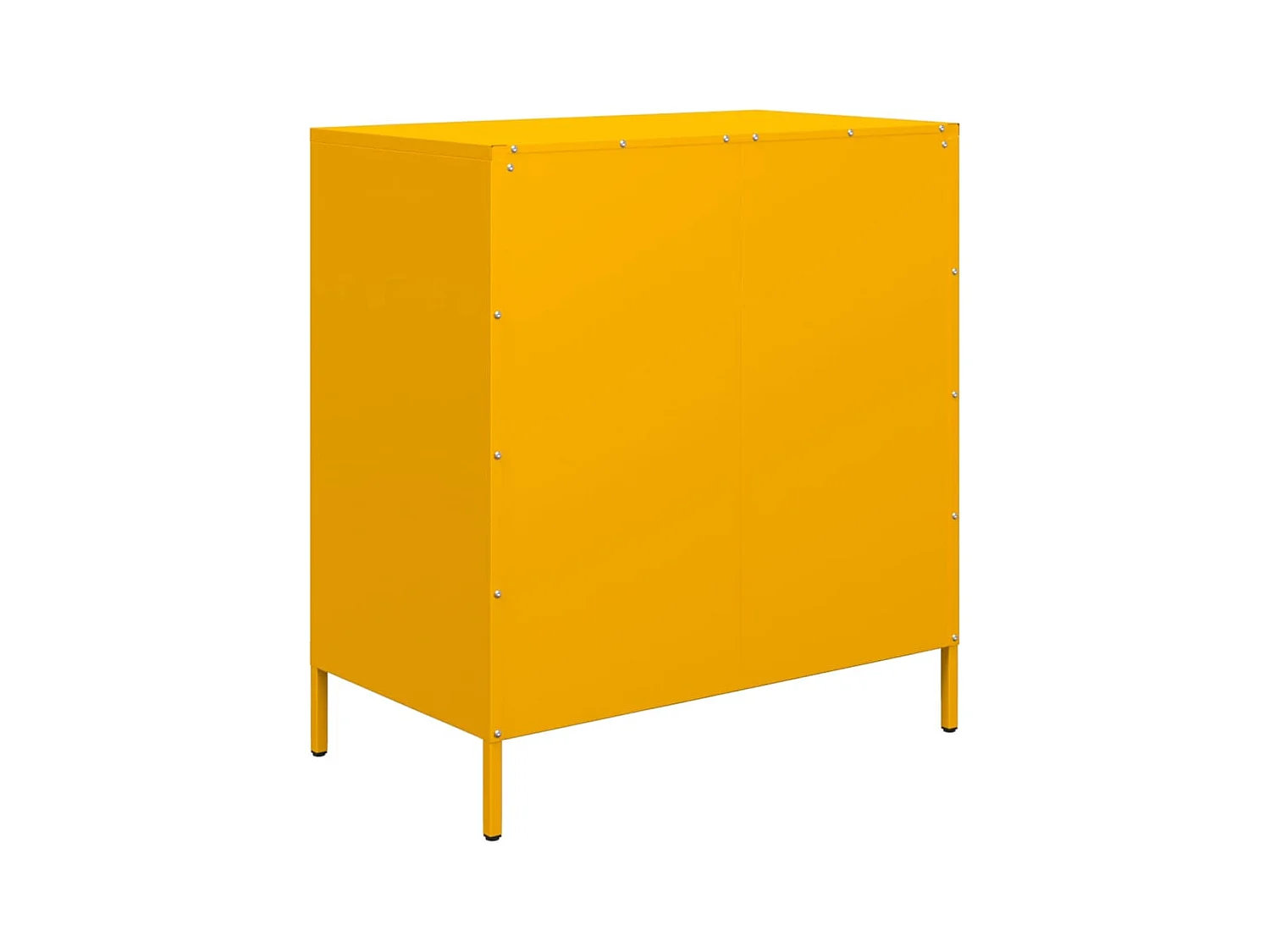 Buffet jaune moutarde 68x39x73,5 cm acier laminé à froid
