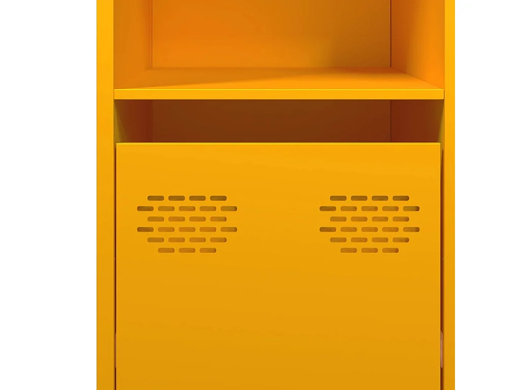 Buffet jaune moutarde 135x39x73,5 cm acier laminé à froid