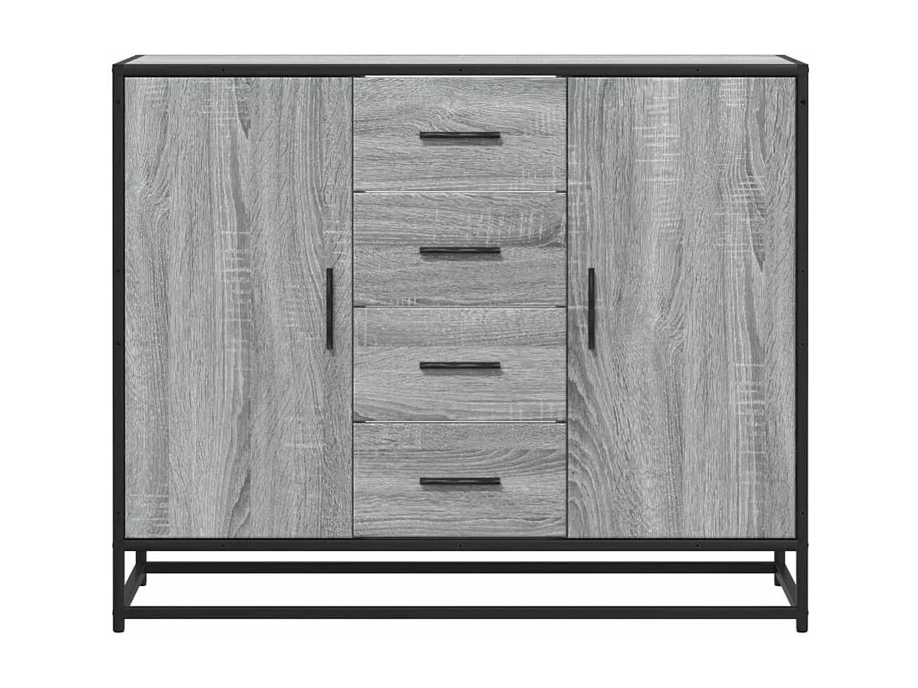 Buffet sonoma gris 92x35x76 cm bois d'ingénierie