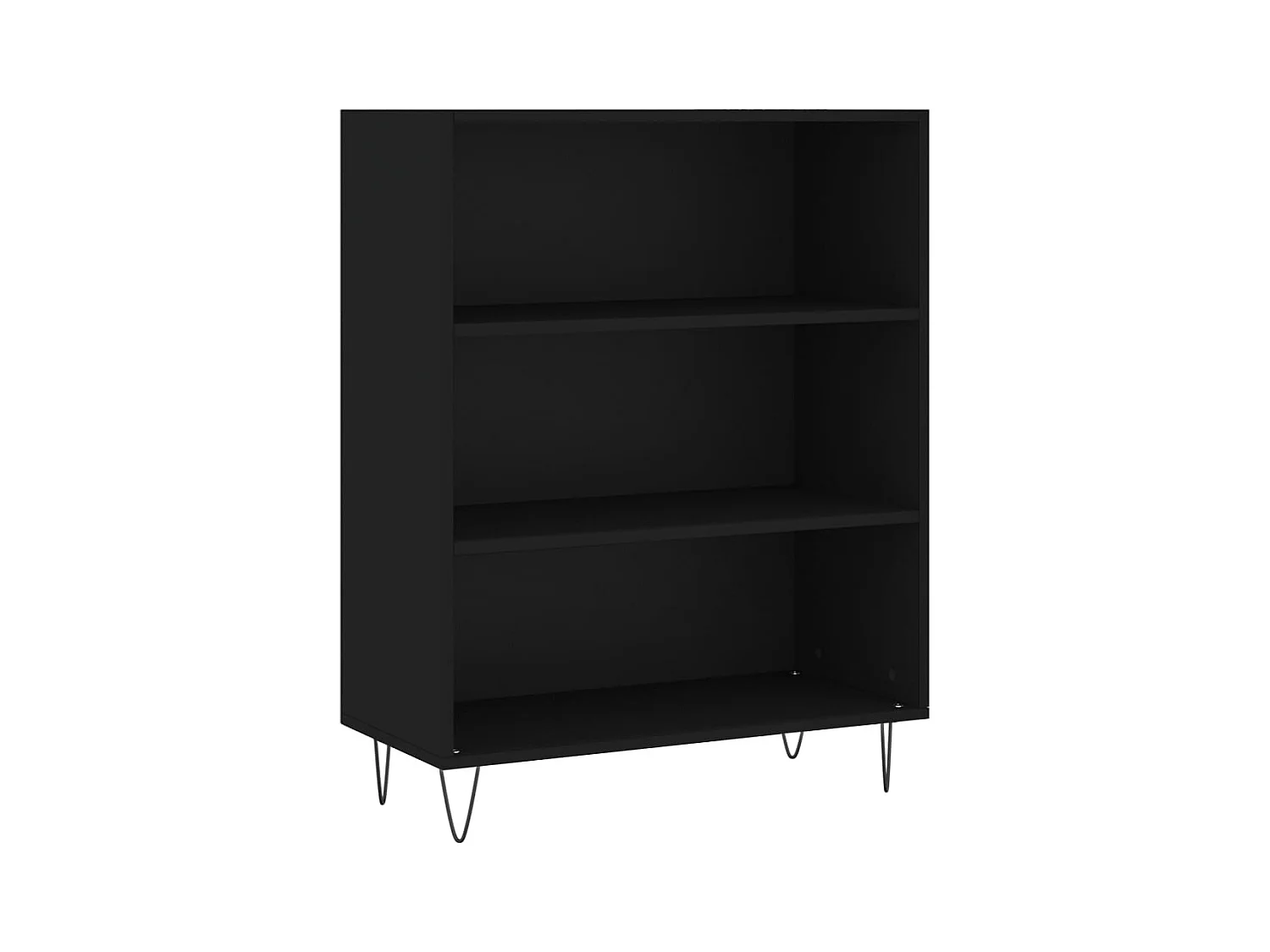 Buffet noir 69,5x32,5x180 cm bois d'ingénierie