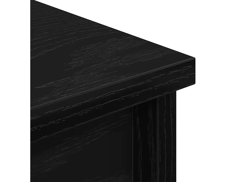 Buffet haut chêne noir 50x35x180 cm bois d'ingénierie