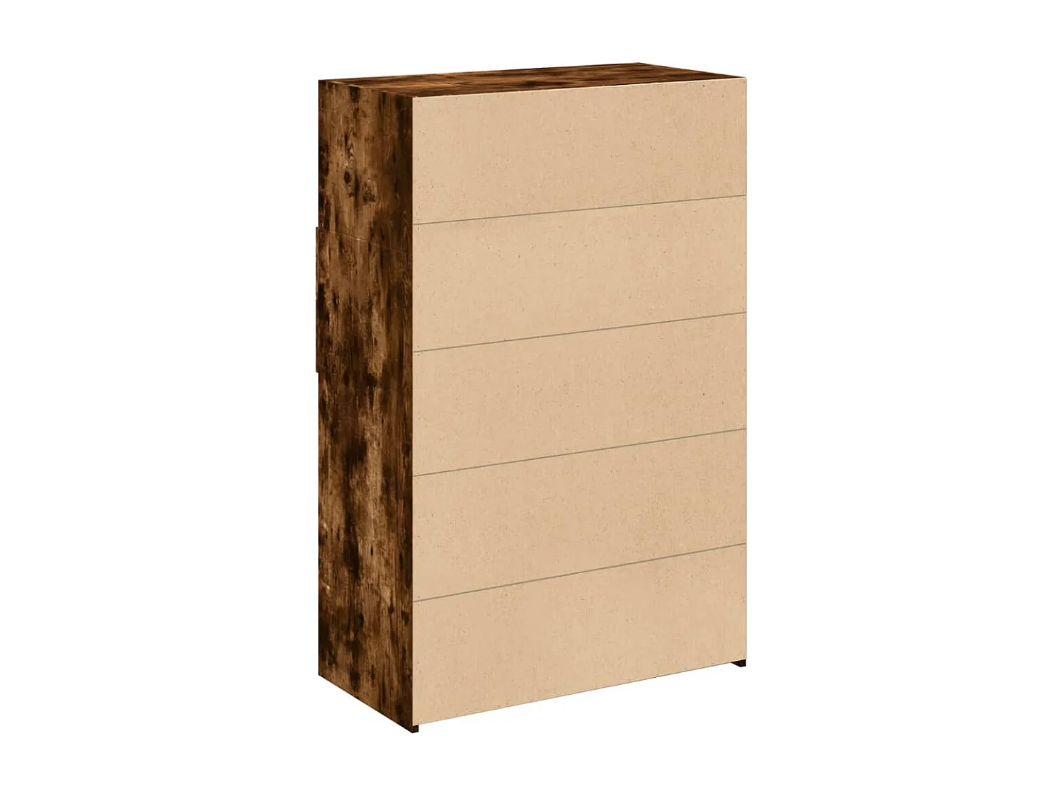 Buffet haut chêne fumé 80x42,5x124 cm bois d'ingénierie