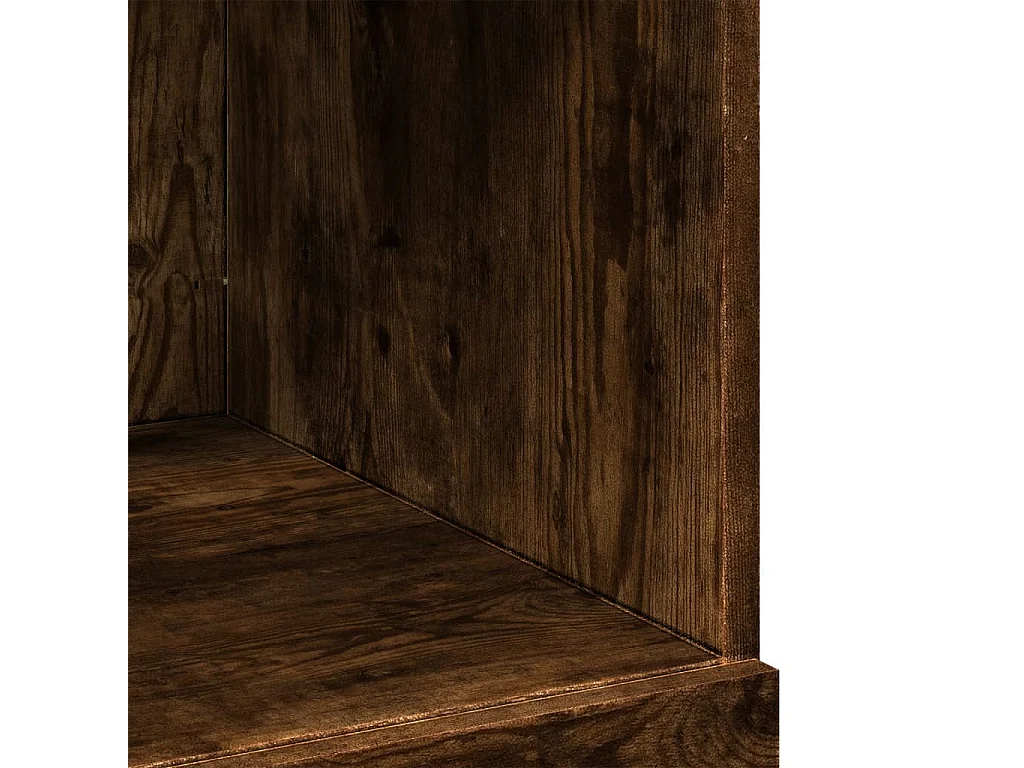 Buffet haut chêne fumé 80x42,5x124 cm bois d'ingénierie