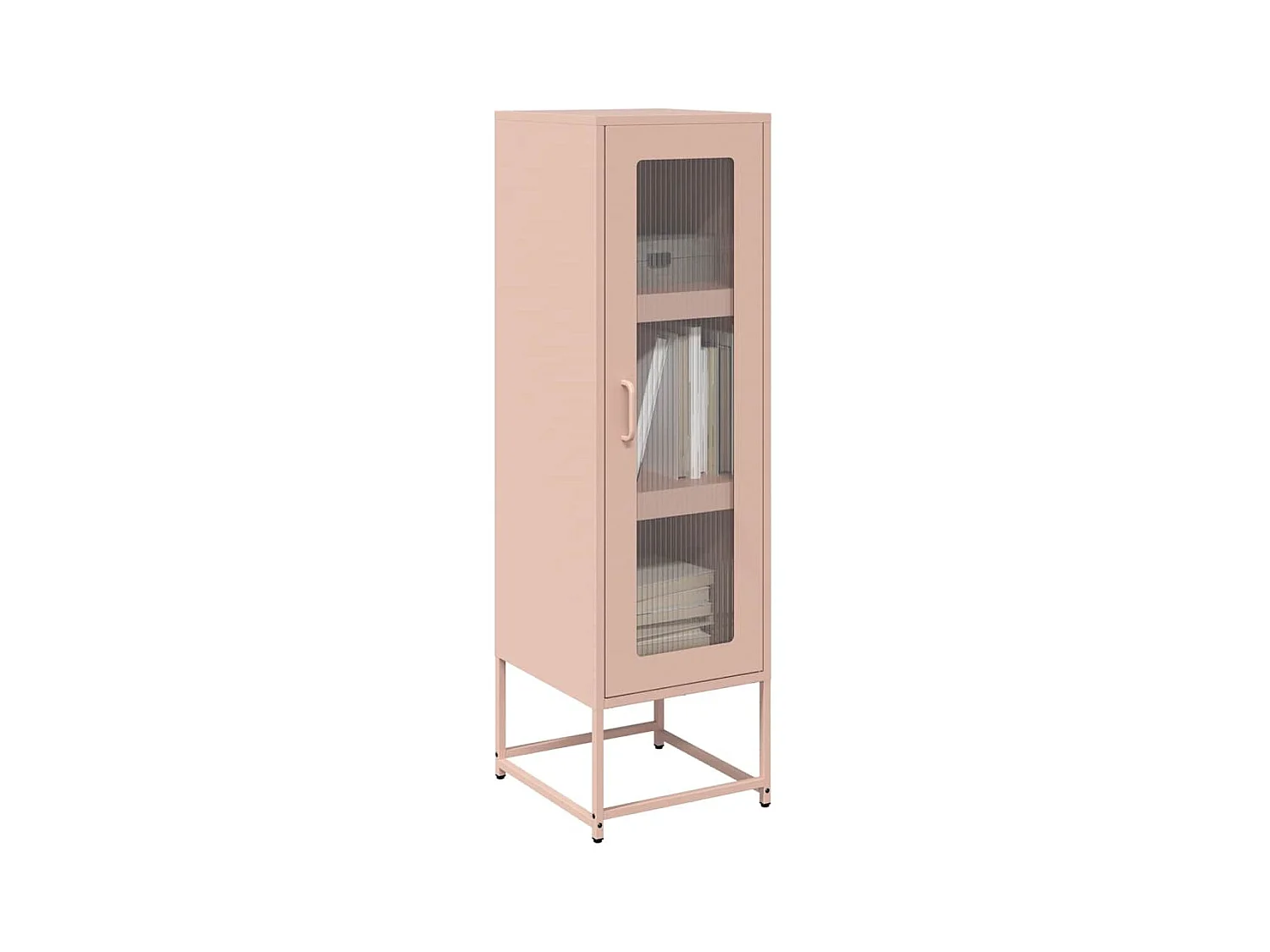 Buffet haut rose 36x39x123 cm acier laminé à froid