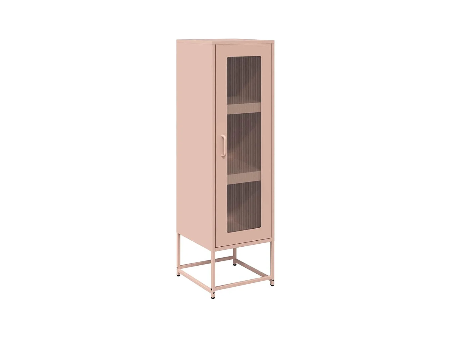 Buffet haut rose 36x39x123 cm acier laminé à froid