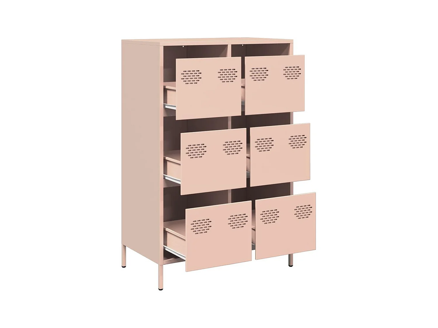 Buffet haut rose 68x39x101,5 cm acier