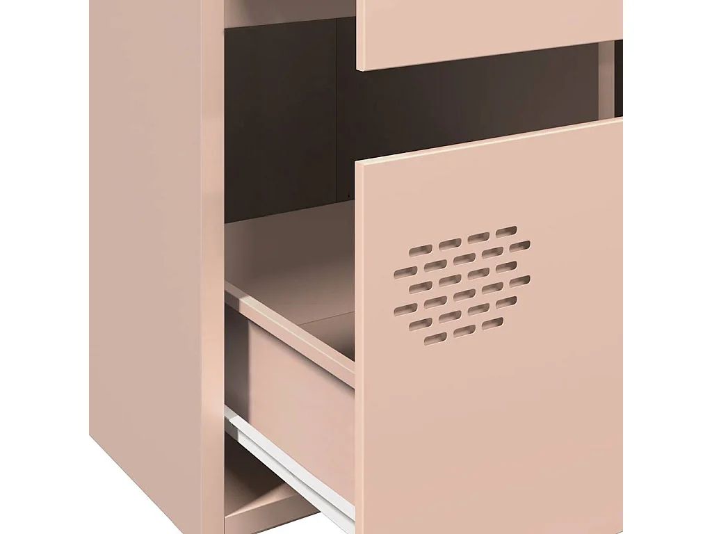 Buffet haut rose 68x39x101,5 cm acier