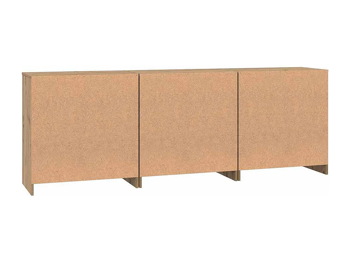 Tableros Lateral 3 piezas Roble artisan 70 x 41 x 75 cm