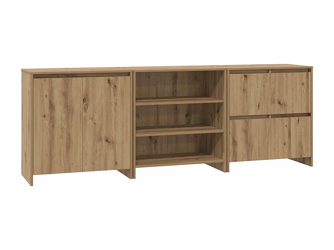 Buffets 3 pièces chêne artisanal 70 x 41 x 75 cm Bois d'ingénierie