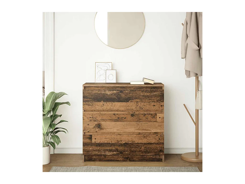 Buffet vieux bois 80x35x76 cm bois d'ingénierie