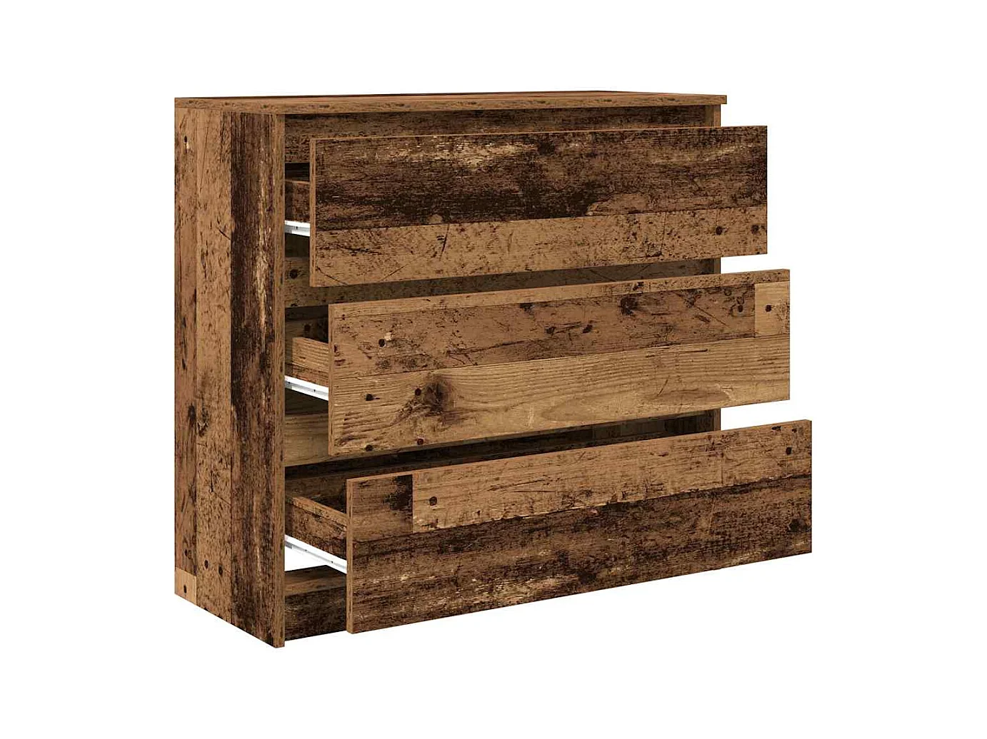Buffet vieux bois 80x35x76 cm bois d'ingénierie