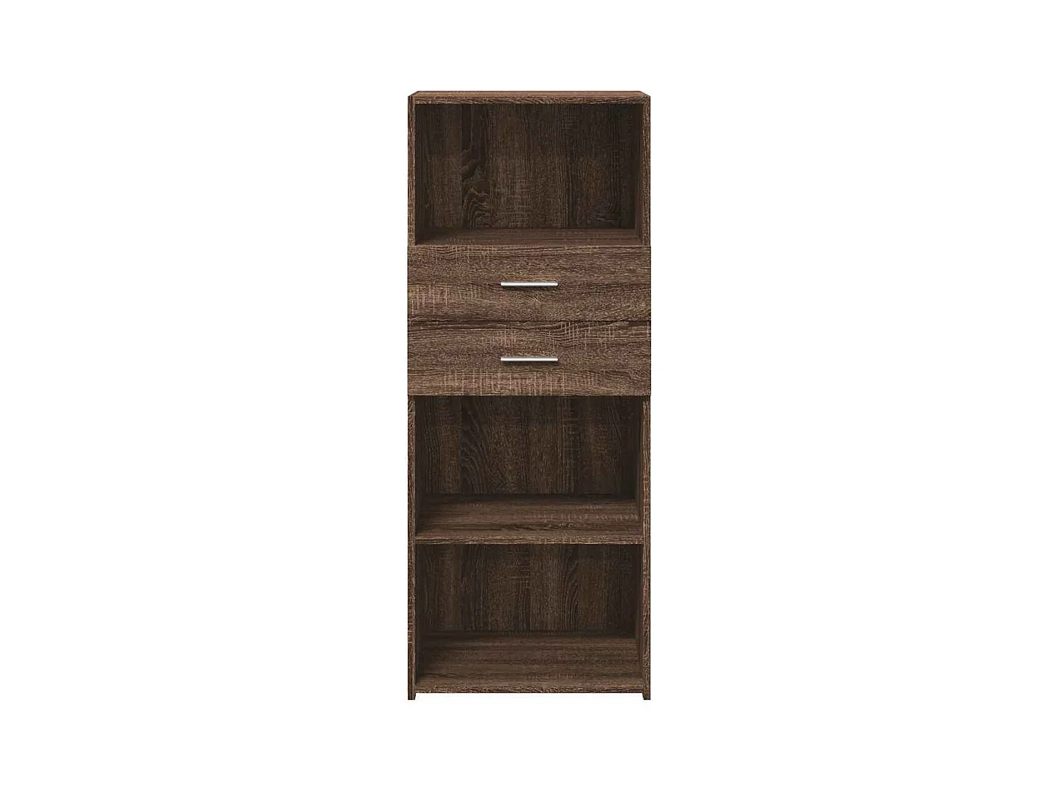 Buffet haut chêne marron 50x42,5x124 cm bois d'ingénierie