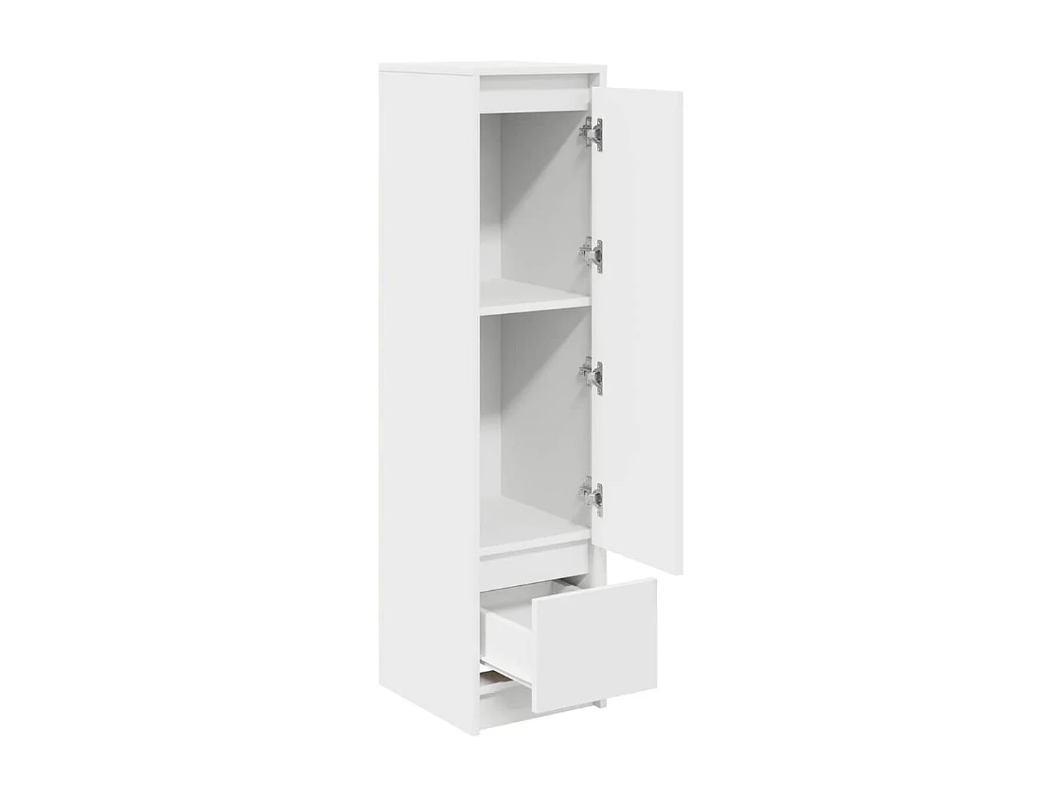 Buffet haut blanc 29,5x34x119,5 cm bois d'ingénierie