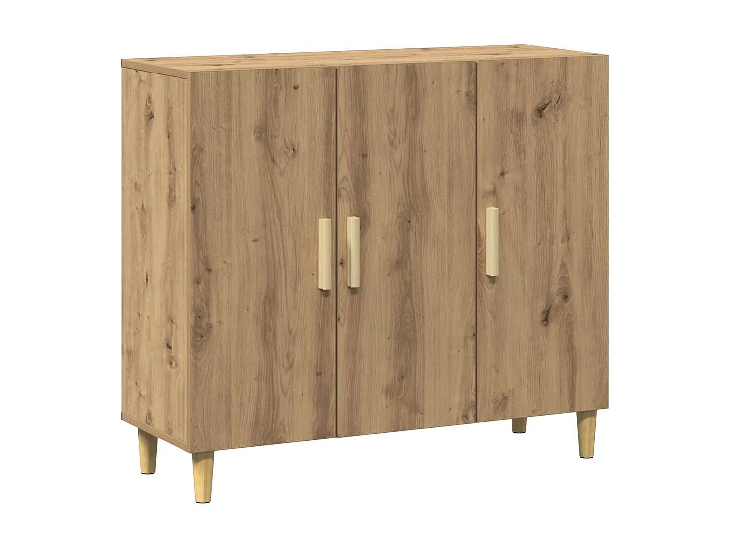 Buffet chêne artisanal 90x34x80 cm bois d'ingénierie