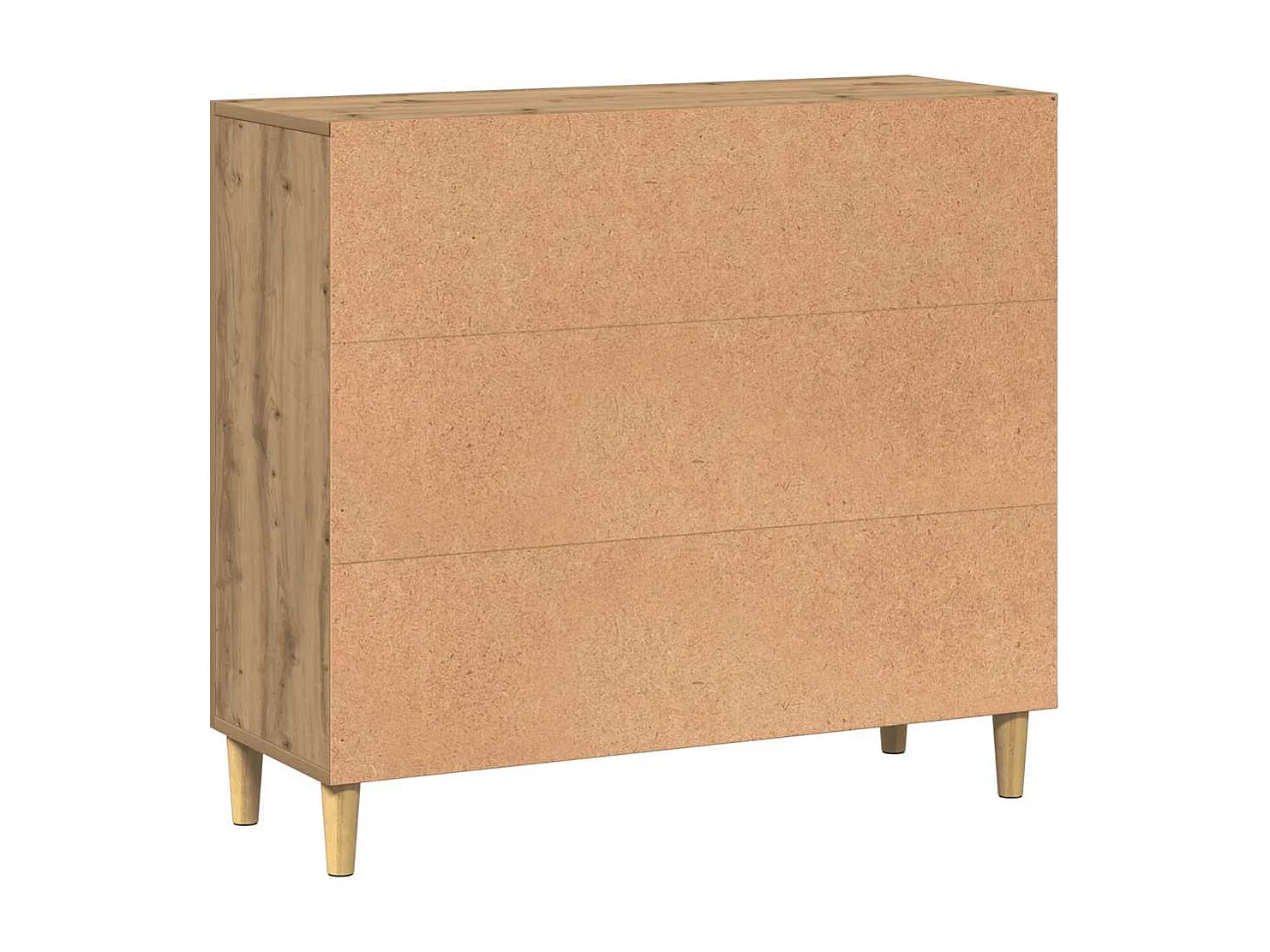 Buffet chêne artisanal 90x34x80 cm bois d'ingénierie