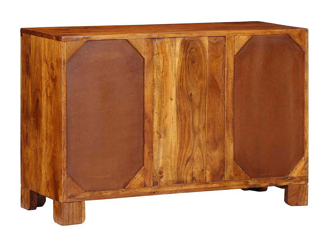 Aparador multicor 90x35x60 cm madeira de acácia maciça